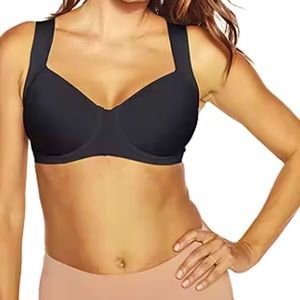 Bali Support Bra NWT 44C Black Eversmooth Back w/ Smart Comfort. Improve posture